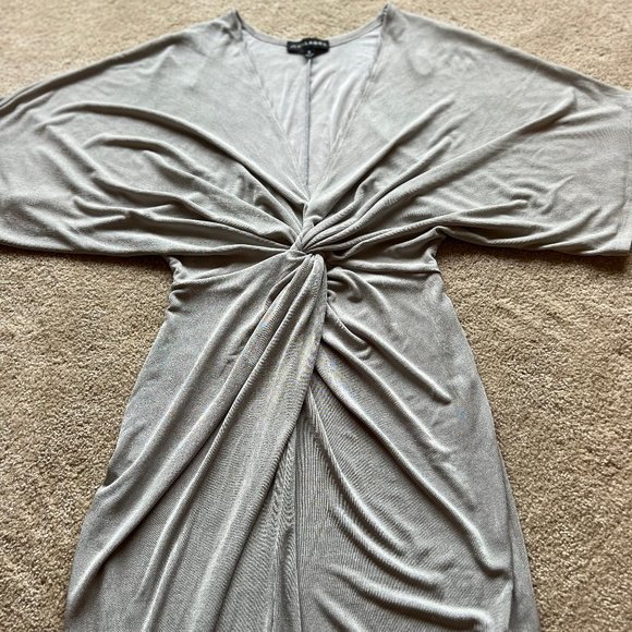 JLUXLABEL Gray Twist Front Dress - Picture 3 of 8